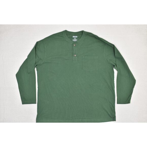 Duluth Trading Co. Longtail Henley T-Shirt Men's Big & Tall Size 2XL Green - Picture 3 of 8